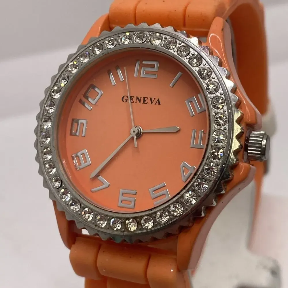 Womens Colorful Rubber Quartz Fashion Watch Works New Battery